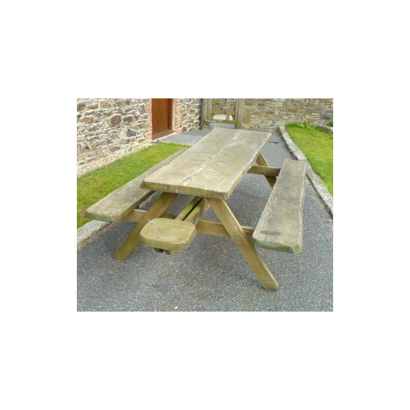 Douglas Fir Whole Tree Picnic Bench